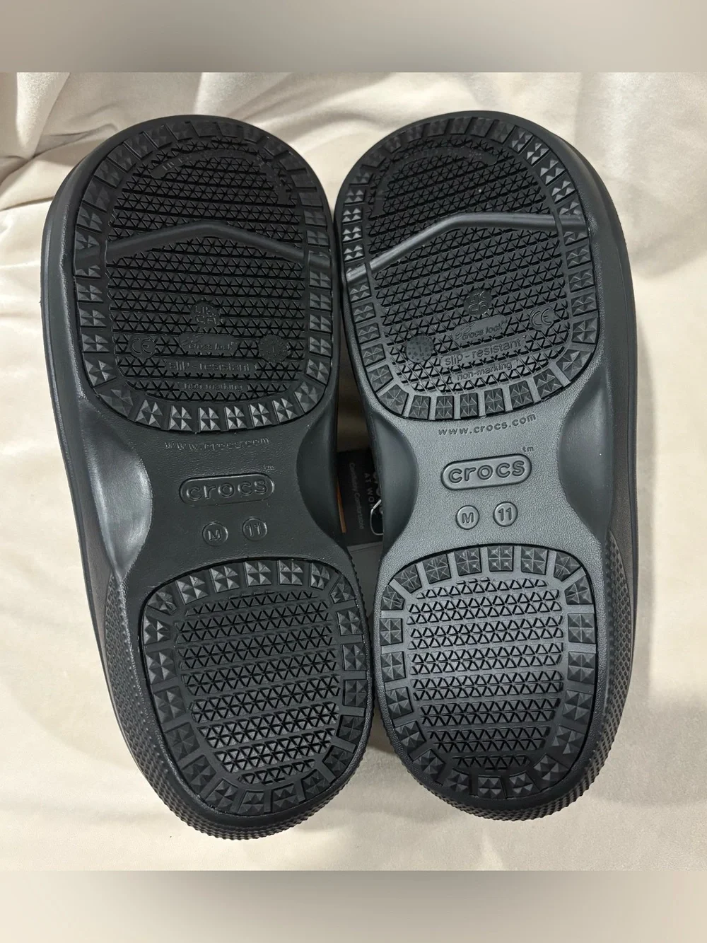 NWT CROCS On The Clock Work Slip-On Black Men’s 11 Slip Resistant Shoes
